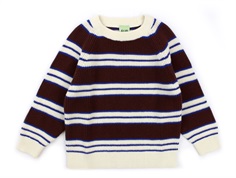 FUB sweater rib maroon/cobolt/ecru